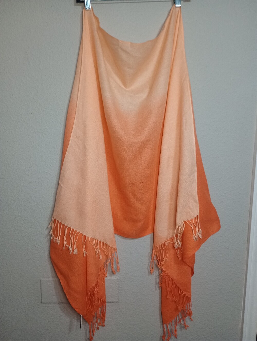 Nicole Marciano Silk Blend Washable  Orange Ombre Scarf